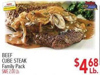 Ingles Markets Beef cube steak family pack offer