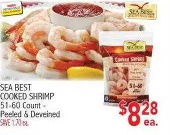 Ingles Markets Sea best cooked shrimp 51-60 count - peeled & deveined offer