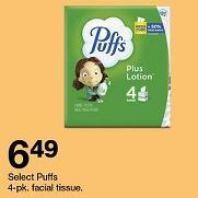 Target Puffs facial tissue offer