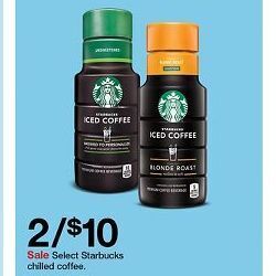 Target Starbucks iced coffee x2 offer