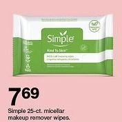 Target Make-up remover wipes offer