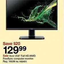 Target Acer computer monitor offer