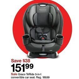 Target Graco triride 3-in-1 convertible car seat offer