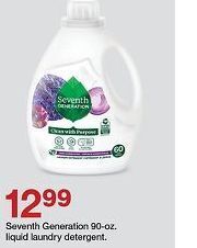 Target Seventh generation liquid laundry detergent offer