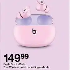 Target Beats' studio true wireless noise-canceling earbuds offer