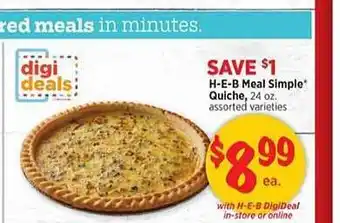 H-E-B H-e-b meal simple quiche offer