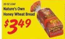 Rouses Nature's own honey wheat bread offer