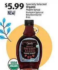 Aldi Specially selected organic maple syrup offer
