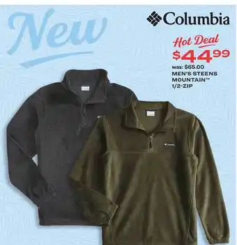 Academy Columbia men's steens mountain ½-zip offer