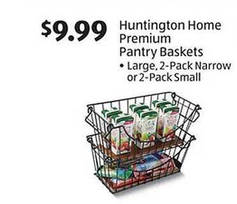 Aldi Huntington home premium pantry baskets offer