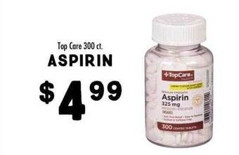 Maceys Top care aspirin offer
