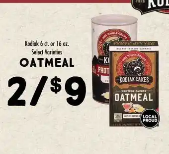 Maceys Kodiak select varieties oatmeal offer