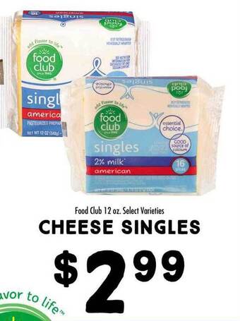 Maceys Food club cheese singles offer