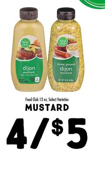 Maceys Food club mustard offer