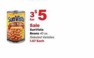 Stater Bros Sunvista beans offer