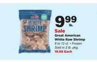 Stater Bros Great american white raw shrimp offer