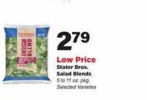 Stater Bros Stater bros. salad blends offer