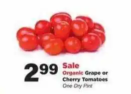 Stater Bros Grape or cherry tomatoes offer