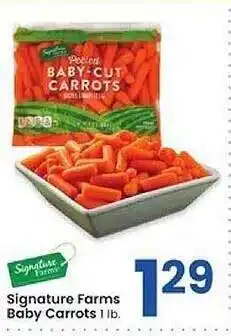 Albertsons Singature foarms baby carrots offer