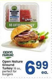 Albertsons Open nature ground turkey offer