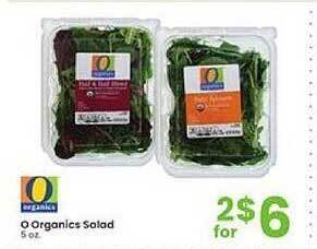 Albertsons O organics salad offer