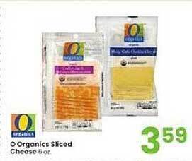 Albertsons O organics sliced cheese offer