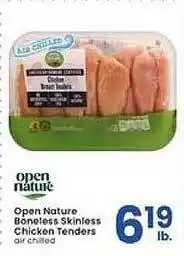 Albertsons Open nature boneless skinless chicken tenders offer