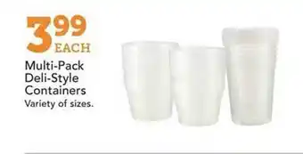 Multi-pack deli-style containers