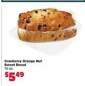 Cranberry orange nut sweet bread