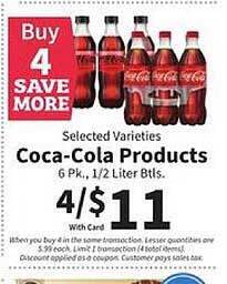 Food City Coca-cola products offer