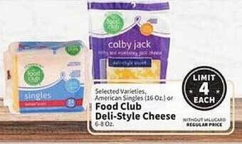 Food City Food club deli style cheese offer