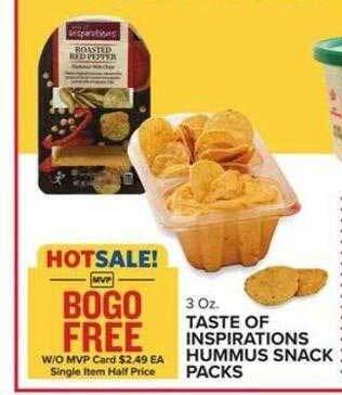 Food Lion Taste of inspirations hummus snack packs offer