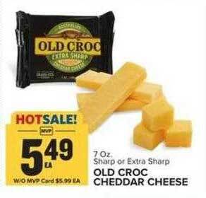 Food Lion Old croc cheddar cheese offer