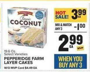 Food Lion Pepperidge farm layer cakes offer