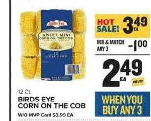 Food Lion Birds eye corn on the cob offer
