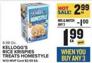 Food Lion Kellogg's rice krispies treats homestyle offer