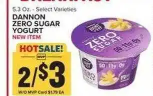 Food Lion Dannon zero sugar yogurt offer