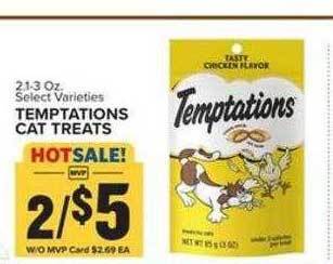 Food Lion Temptations cat treats offer