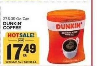 Food Lion Dunkin' coffee offer