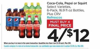 Foods Co Coca-cola pepsi or squirt offer