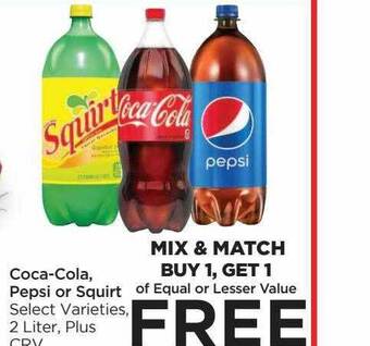 Foods Co Coca-cola pepsi or squirt offer