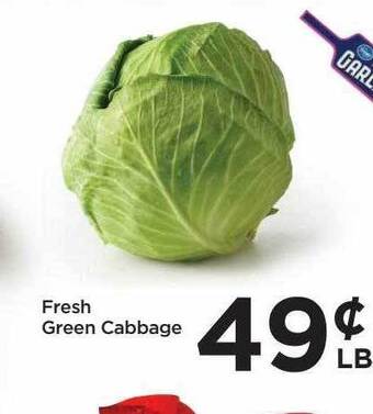 Foods Co Fresh green cabbage offer