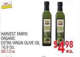 Ingles Markets Harvest farms organic extra virgin olive oil offer