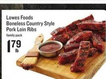 Lowes Foods Lowes foods boneless country style pork loin ribs offer