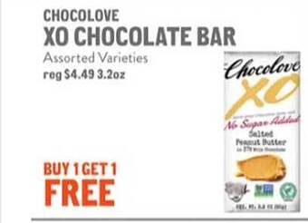 New Seasons Market Chocolove xo chocolate bar offer