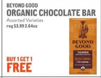 New Seasons Market Beyond good organic chocolate bar offer