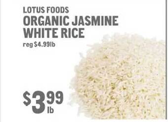 New Seasons Market Lotus foods organic jasmine white rice offer