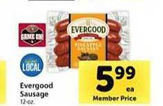 Safeway Evergood sausage offer