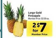 Safeway Large gold pineapple offer