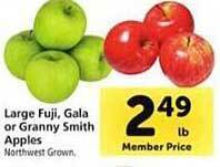 Safeway Large fuji gala or granny smith apples offer